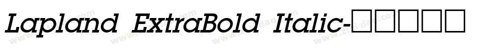 Lapland ExtraBold Italic字体转换
